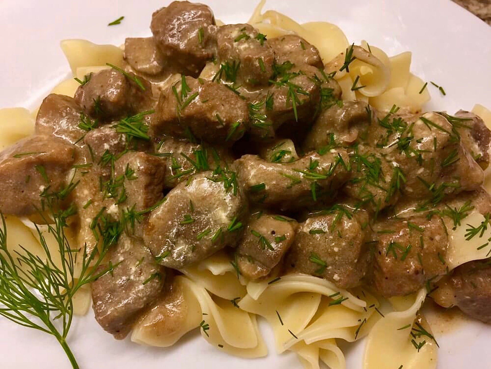 Helen's Beef Stroganoff